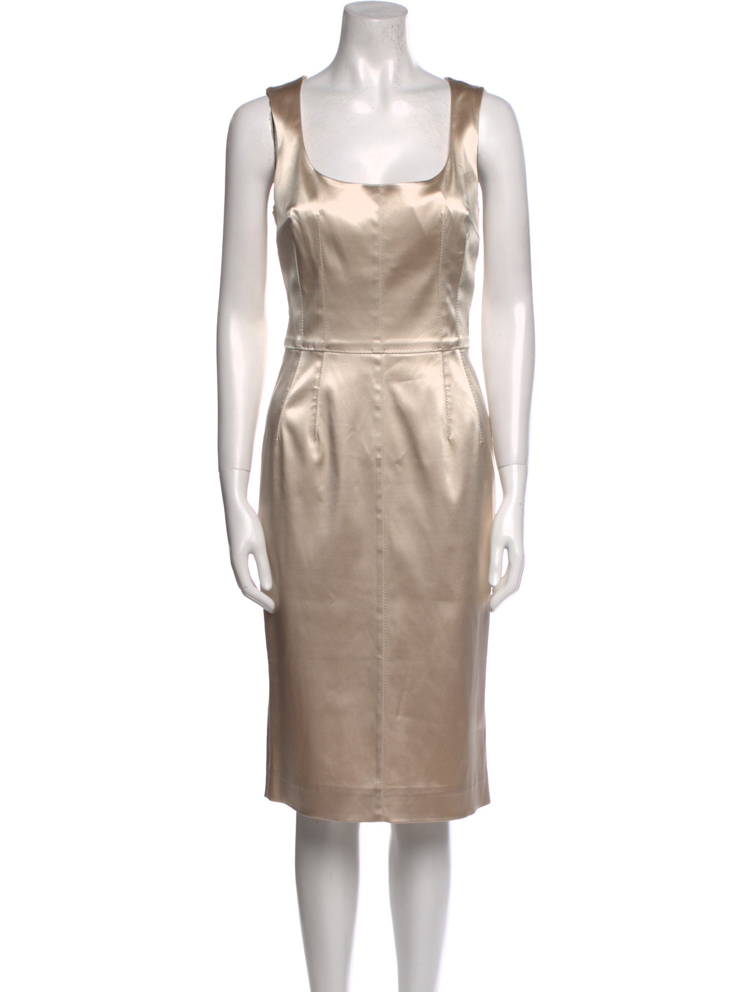 Dolce & Gabbana Square Neckline Midi Length Dress