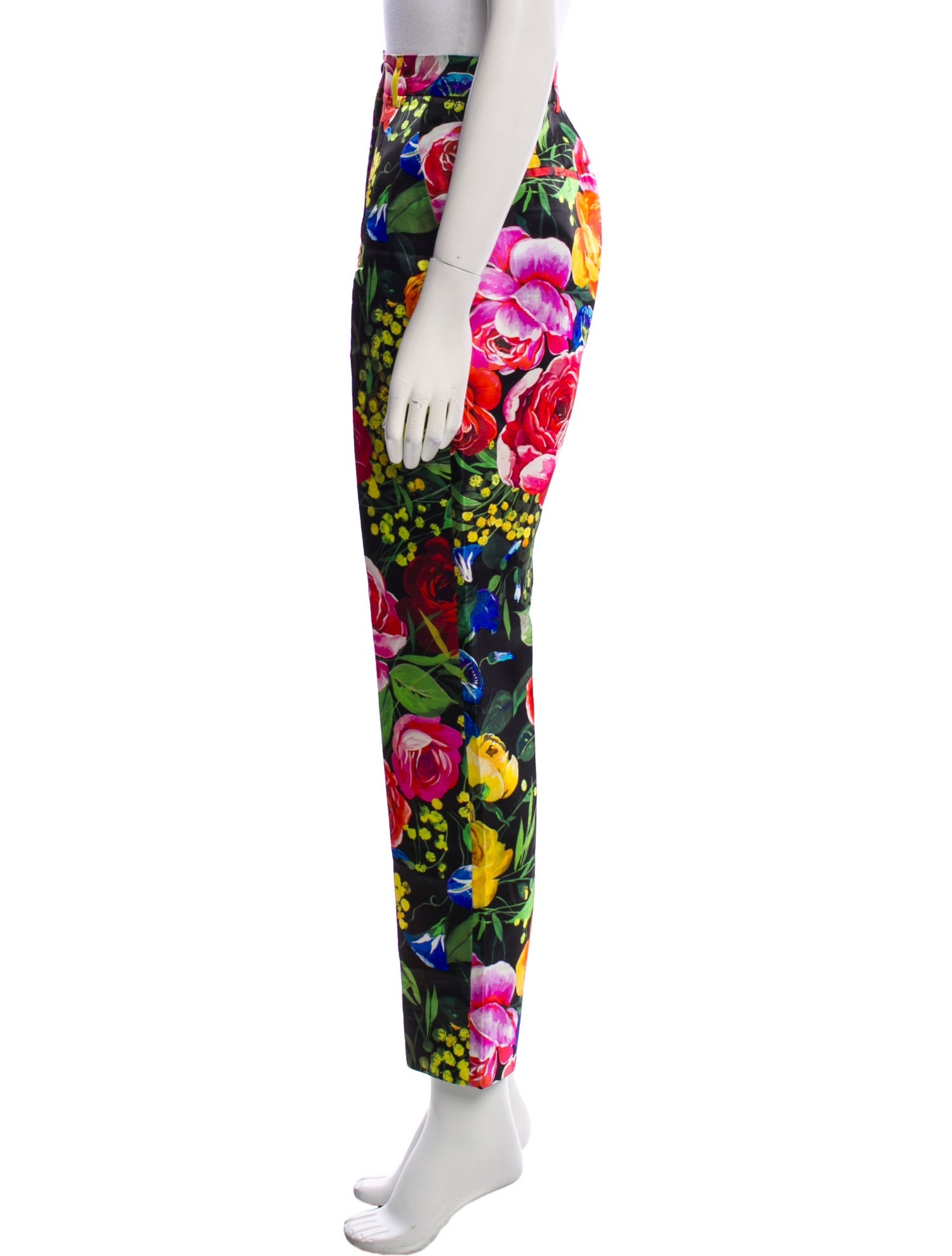 Dolce & Gabbana Silk Straight Leg Pants