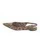 Dolce & Gabbana Leather Animal Print Slingback Flats