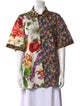 Dolce & Gabbana Floral Print Short Sleeve Button-Up Top