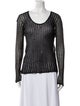 Dolce & Gabbana Lace Scoop Neck Sweater