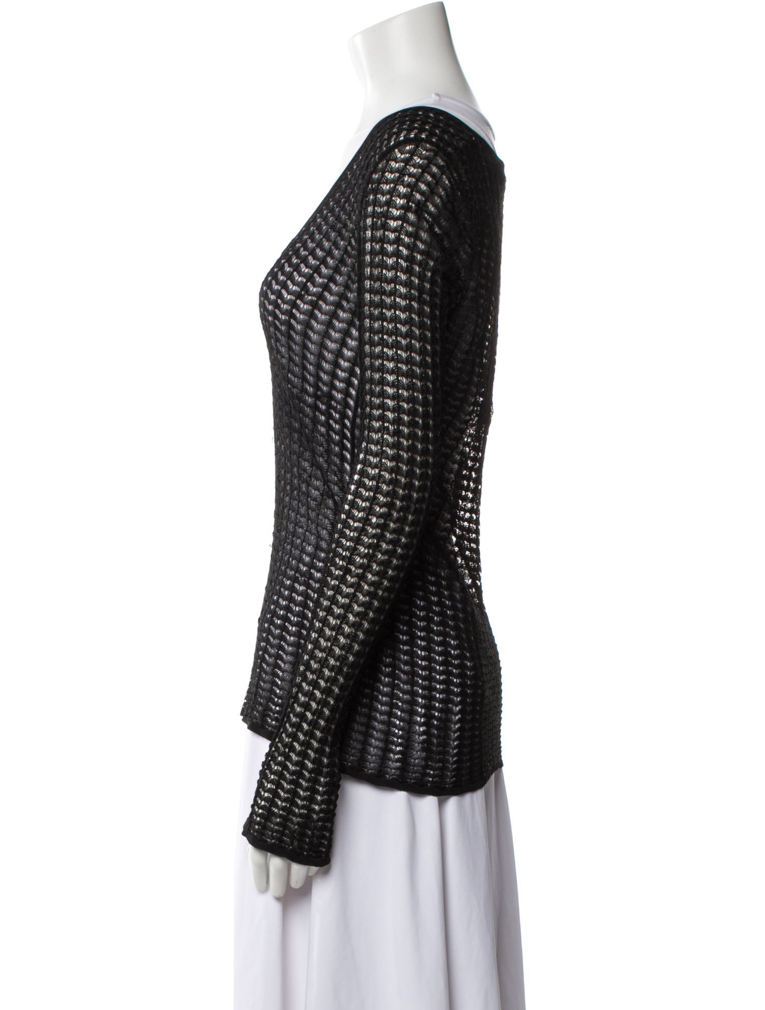 Dolce & Gabbana Lace Scoop Neck Sweater