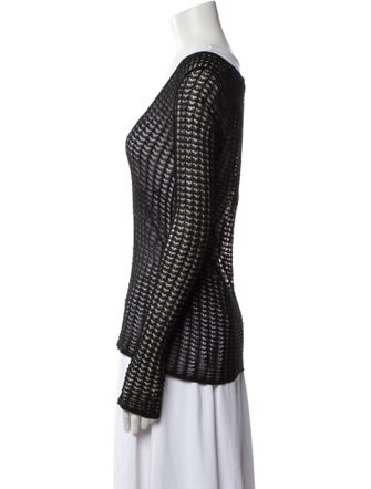 Dolce & Gabbana Lace Scoop Neck Sweater