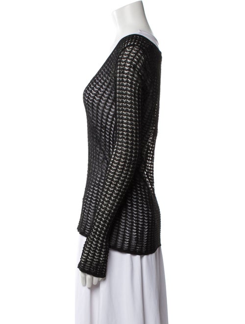 Dolce & Gabbana Lace Scoop Neck Sweater