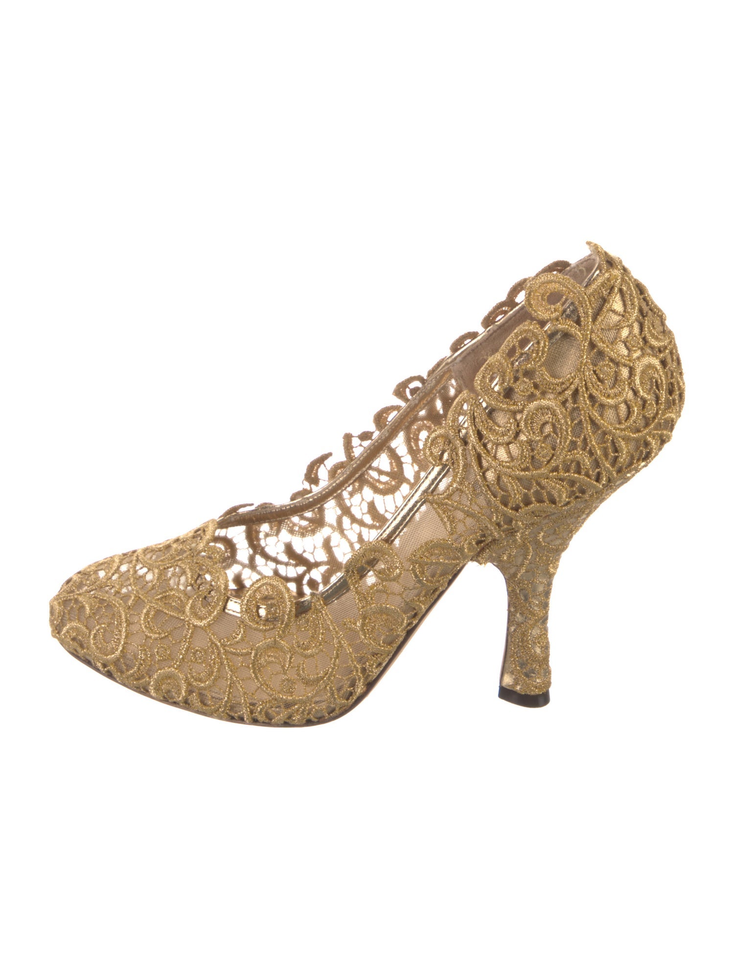 Dolce & Gabbana Nylon Glitter Accents Pumps