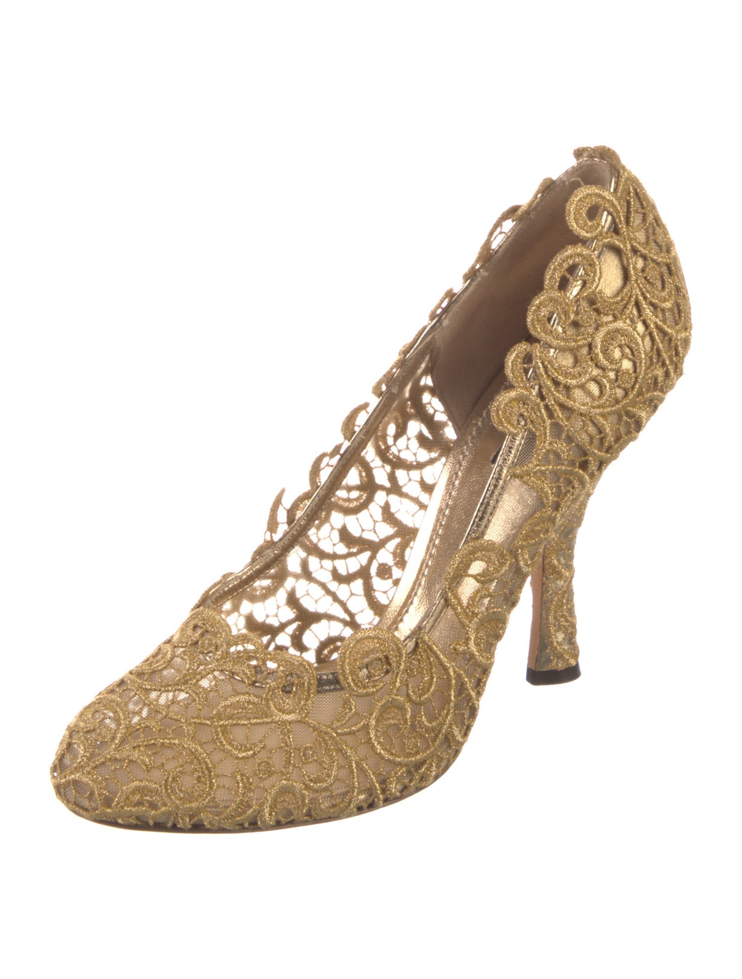 Dolce & Gabbana Nylon Glitter Accents Pumps