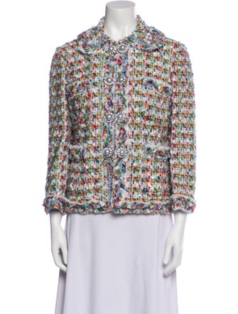 Dolce & Gabbana Tweed Pattern Evening Jacket