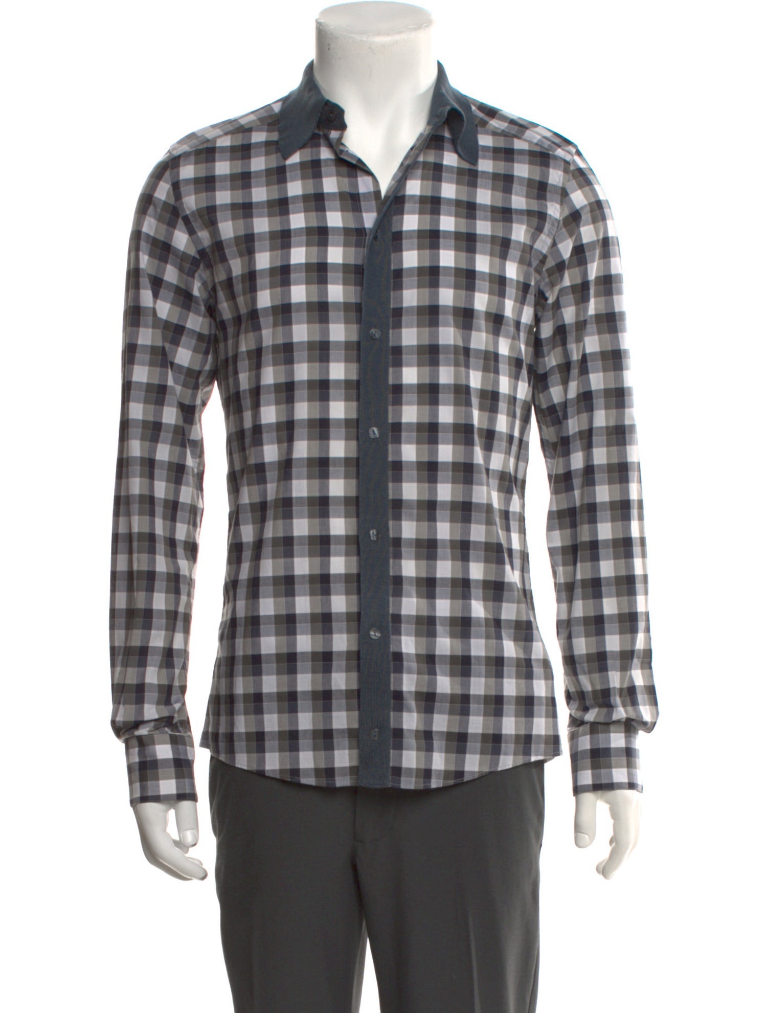 Dolce & Gabbana Plaid Print Long Sleeve Shirt
