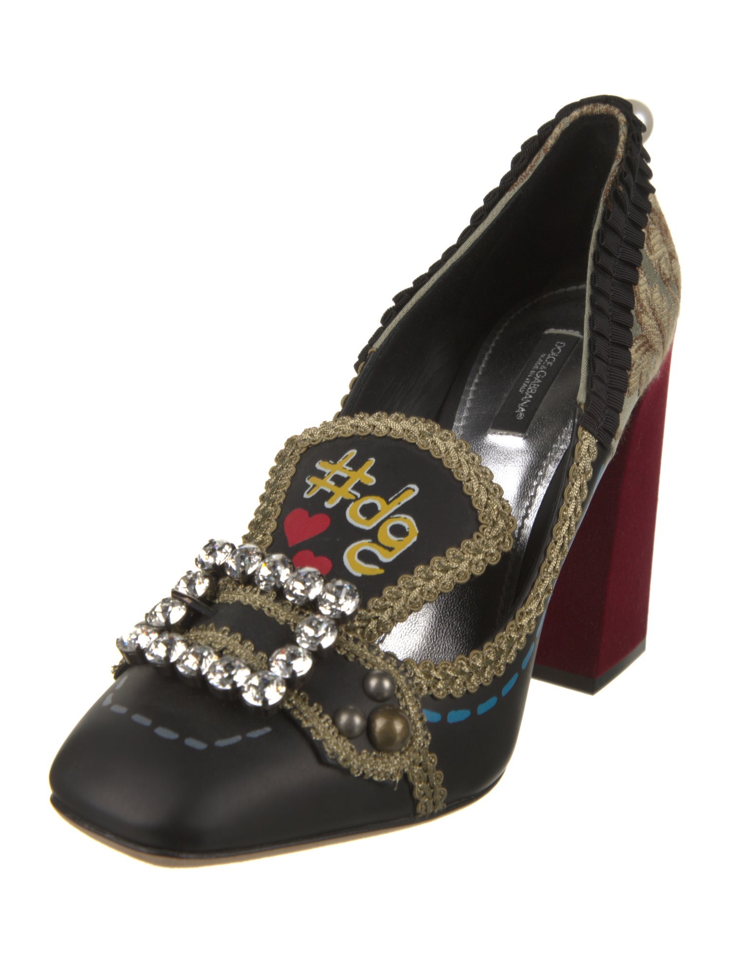 Dolce & Gabbana Leather Printed Pumps