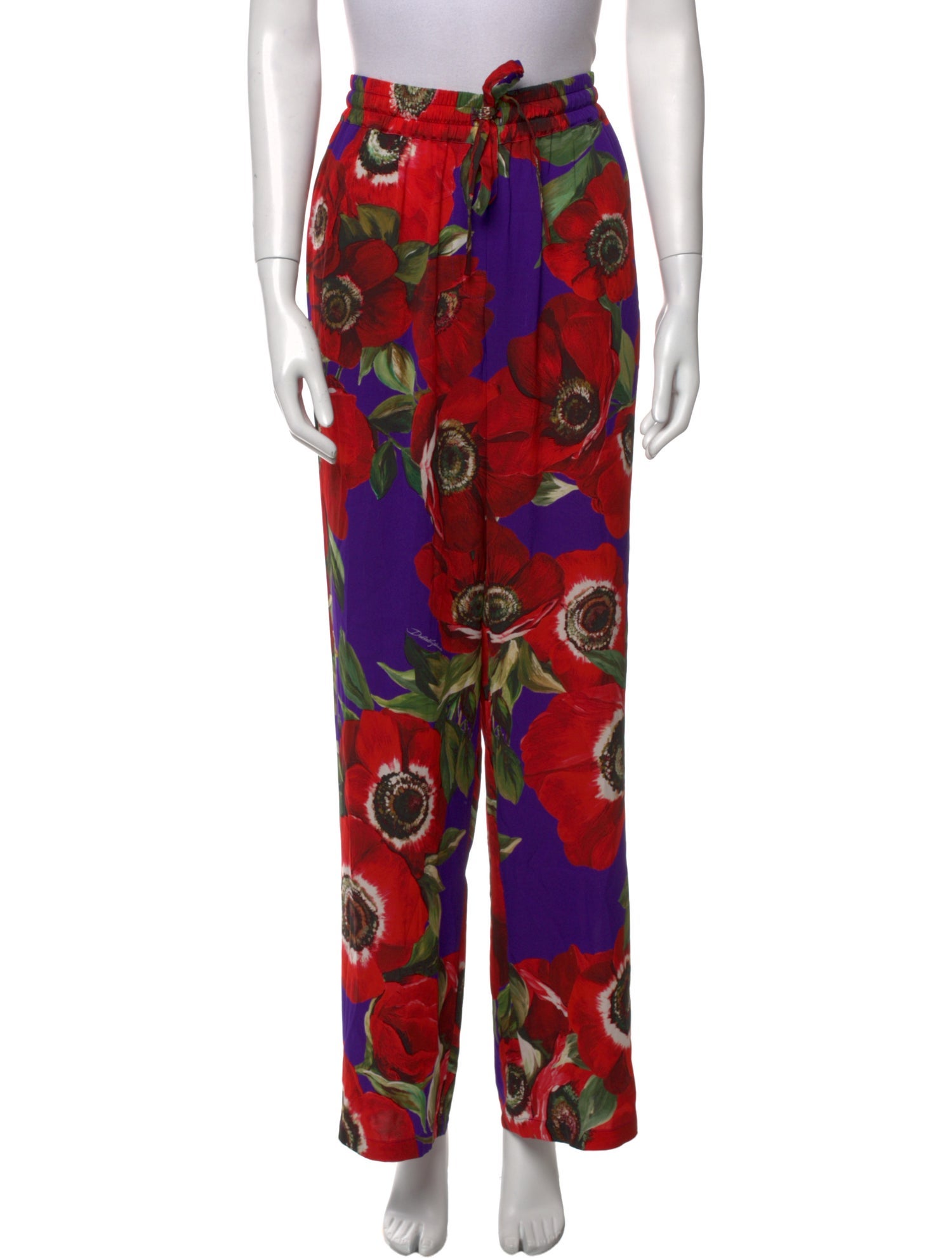 Dolce & Gabbana Silk Wide Leg Pants