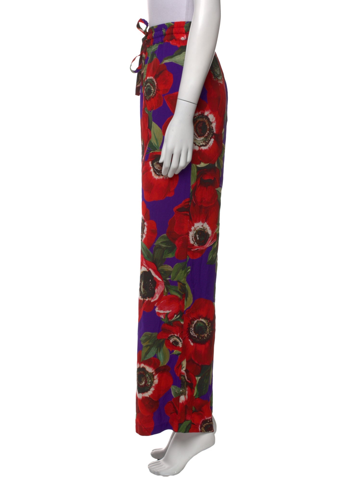 Dolce & Gabbana Silk Wide Leg Pants