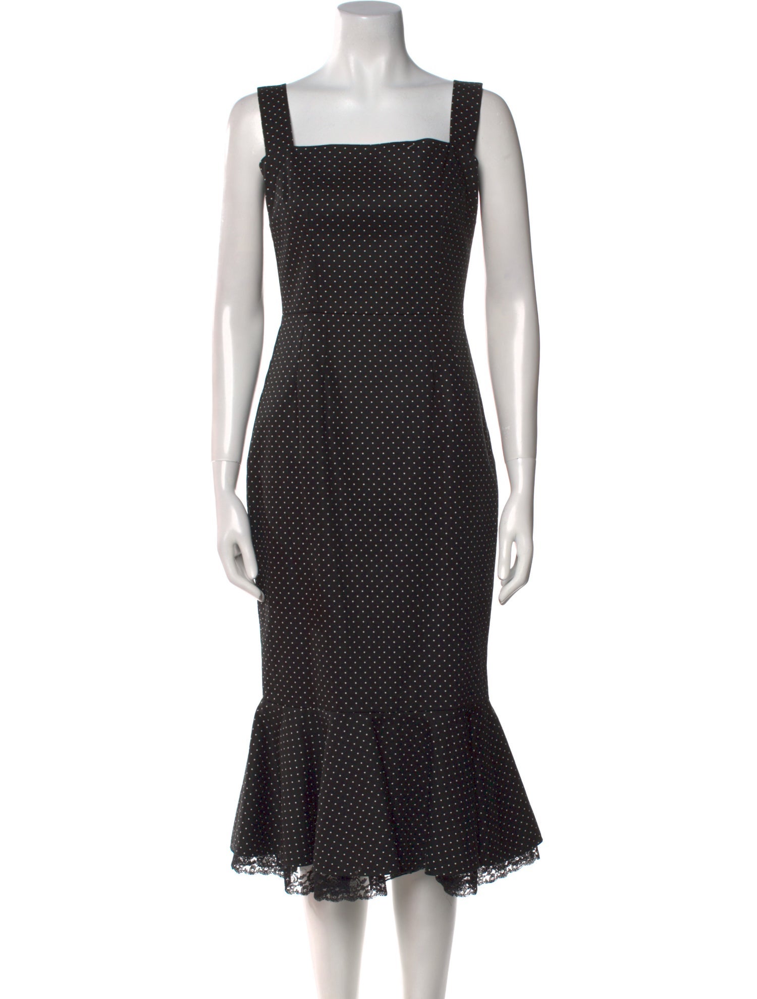 Dolce & Gabbana Polka Dot Print Midi Length Dress