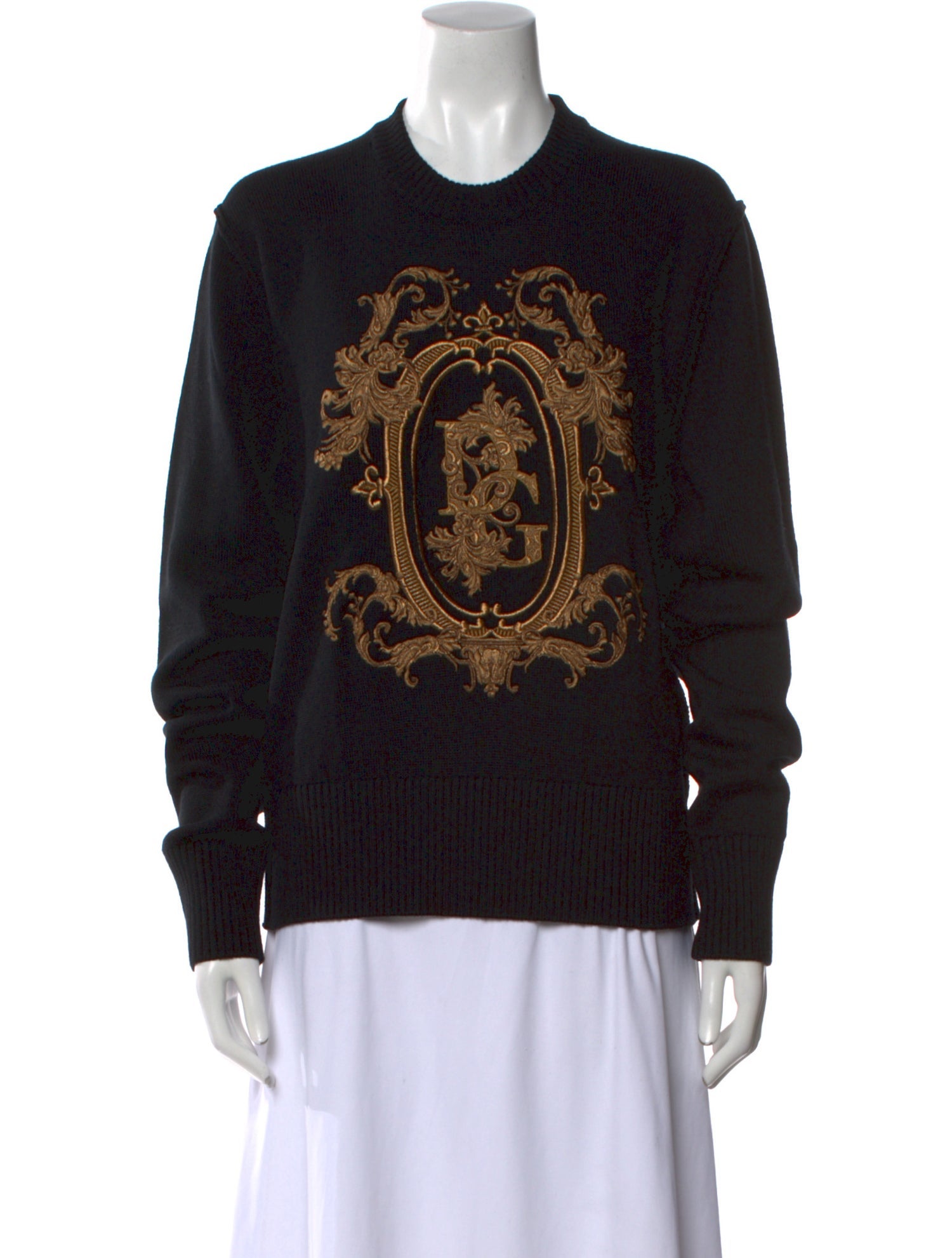 Dolce & Gabbana Virgin Wool Graphic Print Sweater