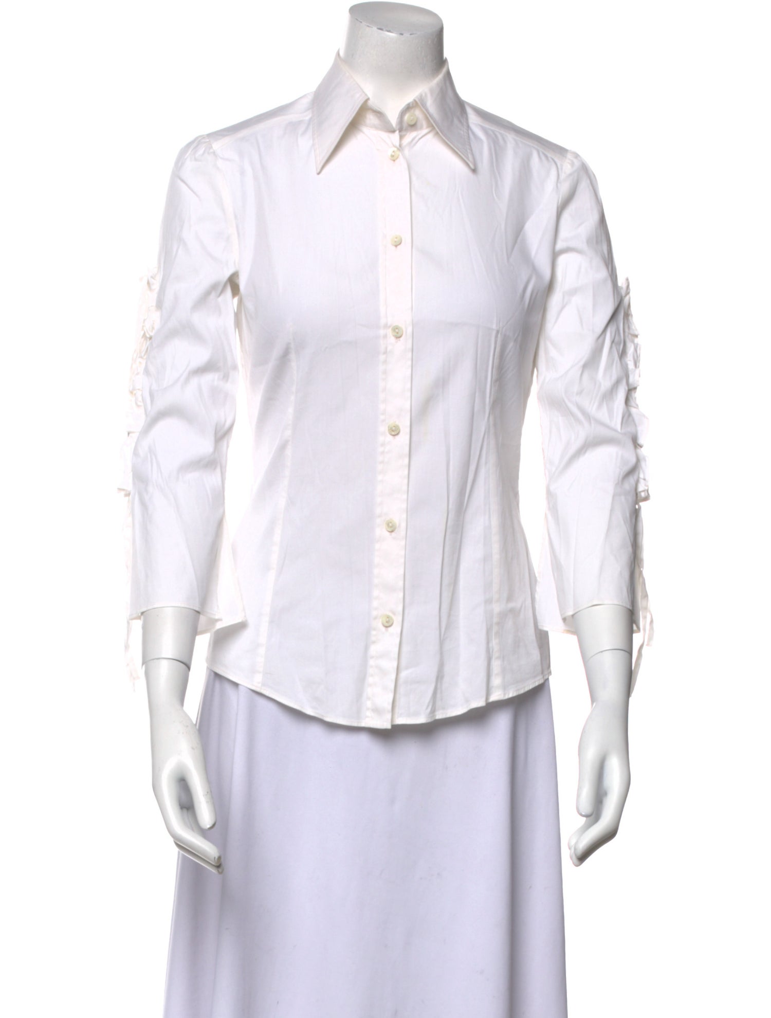 Dolce & Gabbana Vintage Three-Quarter Sleeve Button-Up Top