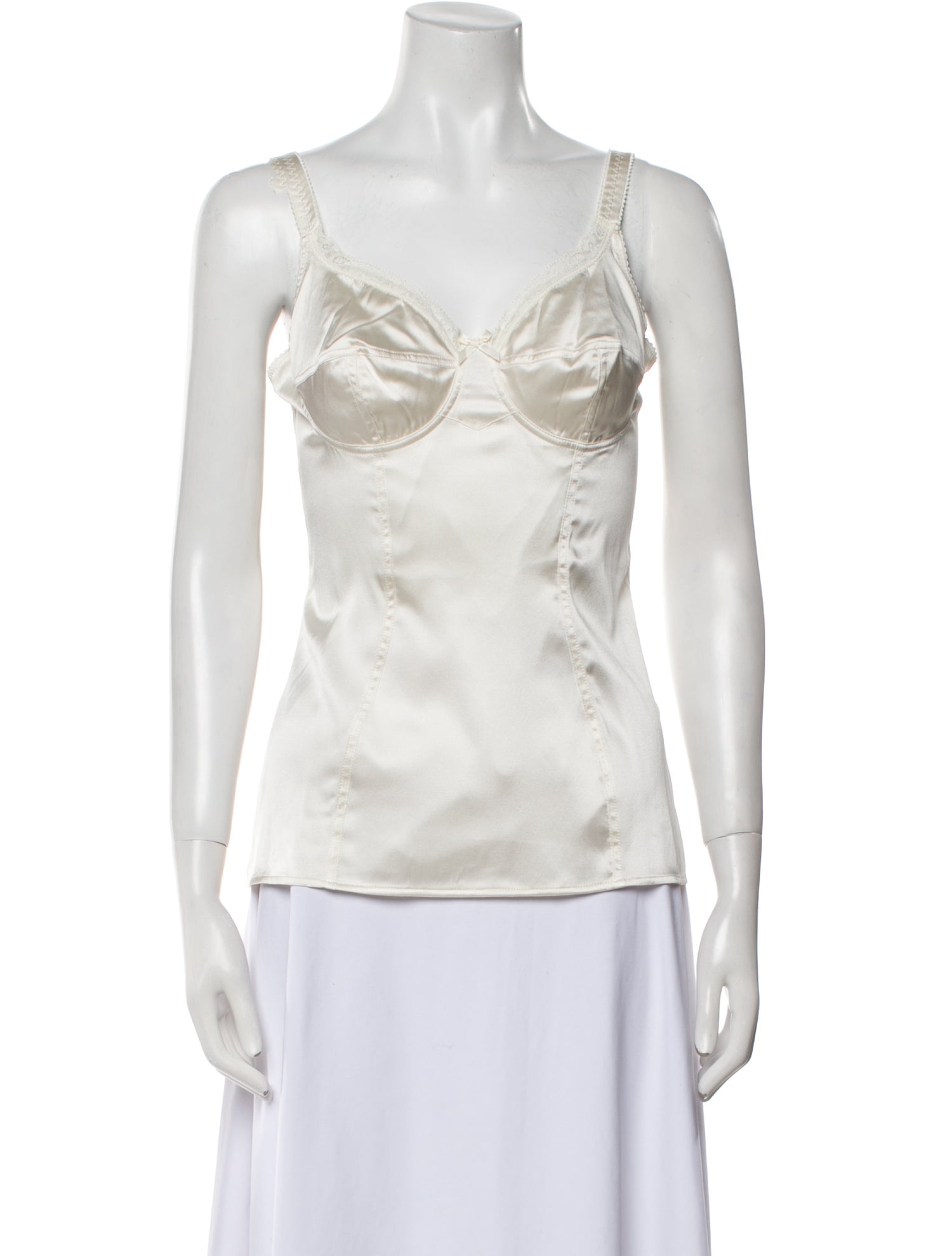 Dolce & Gabbana Silk Square Neckline Top w/ Tags