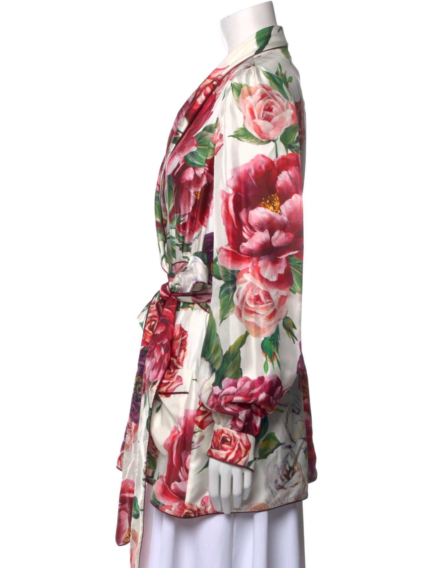 Dolce & Gabbana Silk Floral Print Blouse