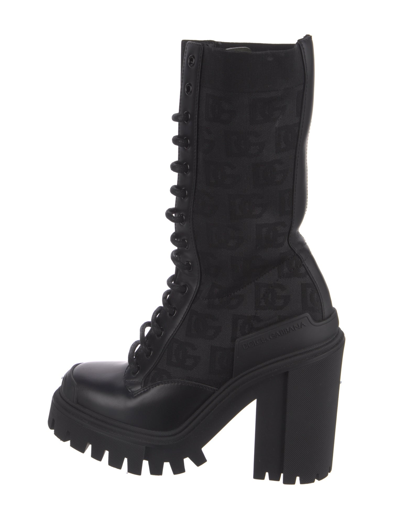 Dolce & Gabbana Leather Combat Boots