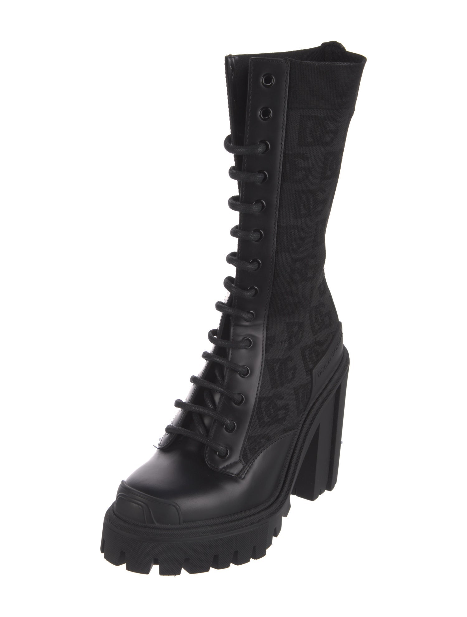 Dolce & Gabbana Leather Combat Boots