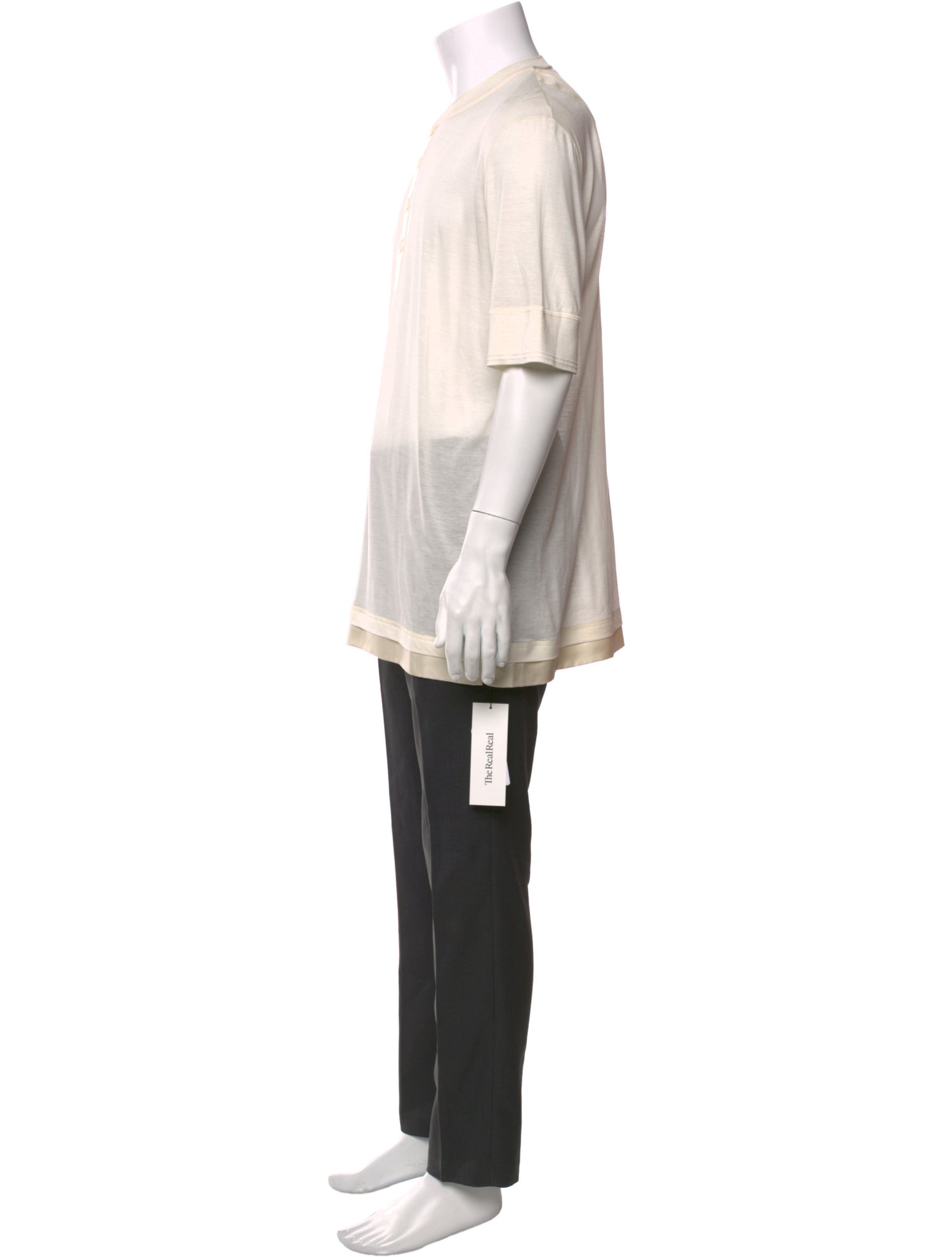 Dolce & Gabbana Scoop Neck Short Sleeve Henley