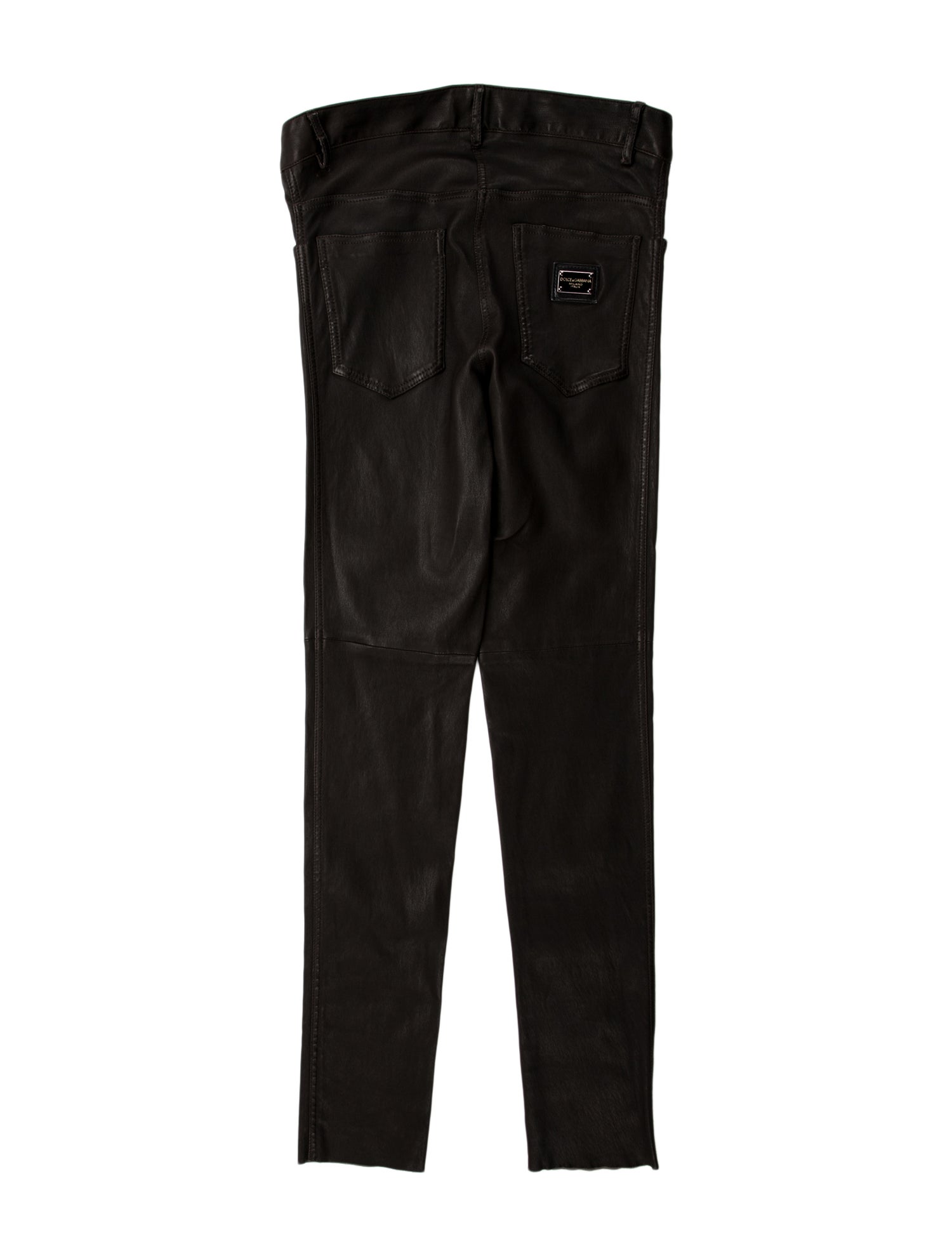 Dolce & Gabbana Goat Leather Skinny Leg Pants