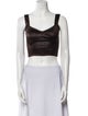 Dolce & Gabbana Square Neckline Sleeveless Crop Top