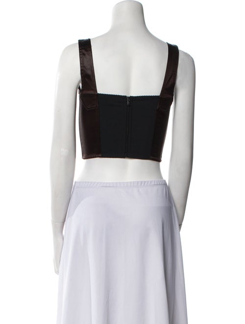 Dolce & Gabbana Square Neckline Sleeveless Crop Top