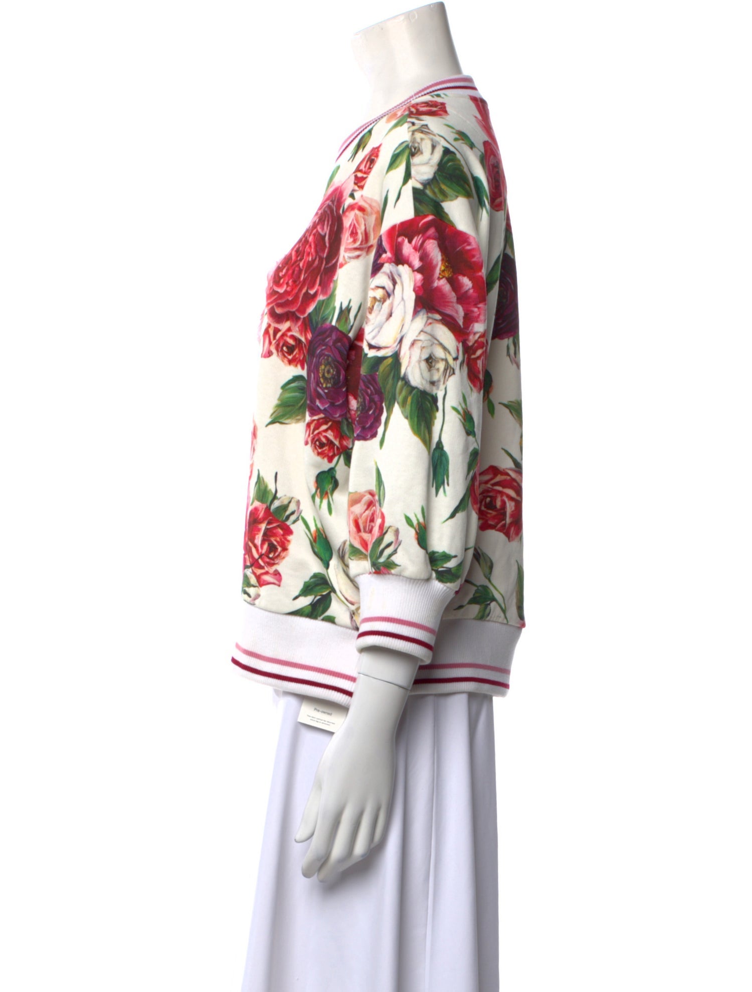 Dolce & Gabbana Floral Print Crew Neck Sweatshirt