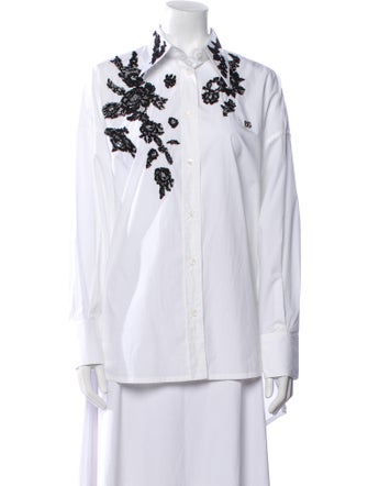 Dolce & Gabbana Patterned Long Sleeve Button-Up Top