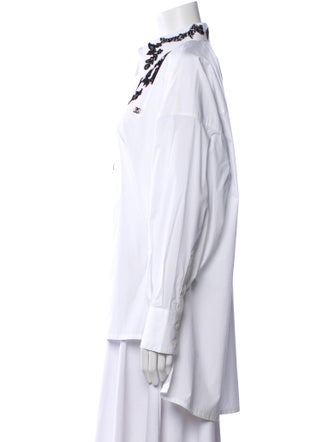 Dolce & Gabbana Patterned Long Sleeve Button-Up Top