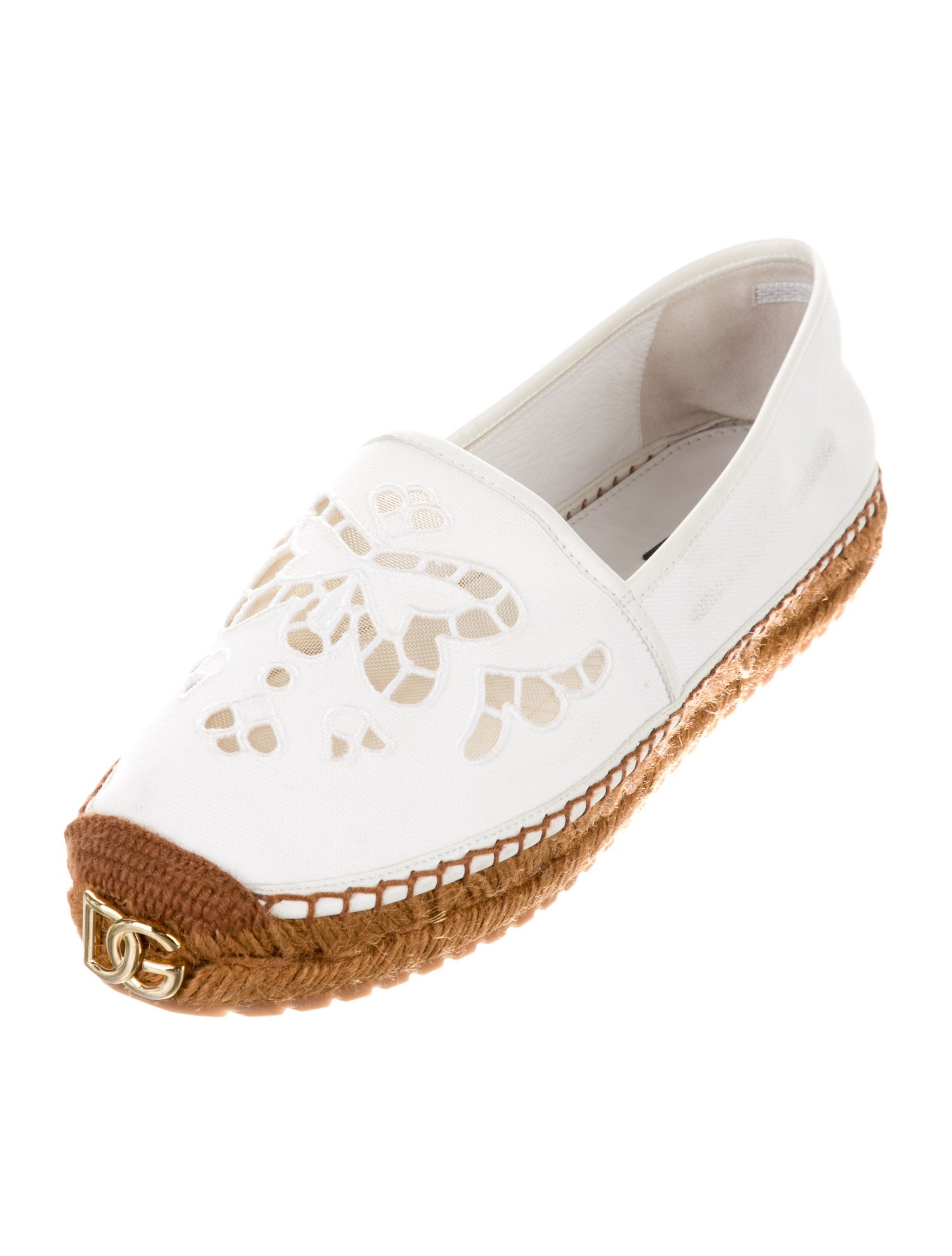 Dolce & Gabbana Canvas Mesh Accents Espadrilles