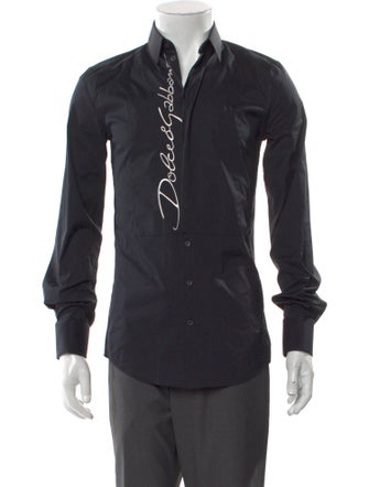 Dolce & Gabbana Graphic Print Collar Henley