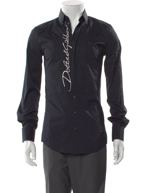 Dolce & Gabbana Graphic Print Collar Henley