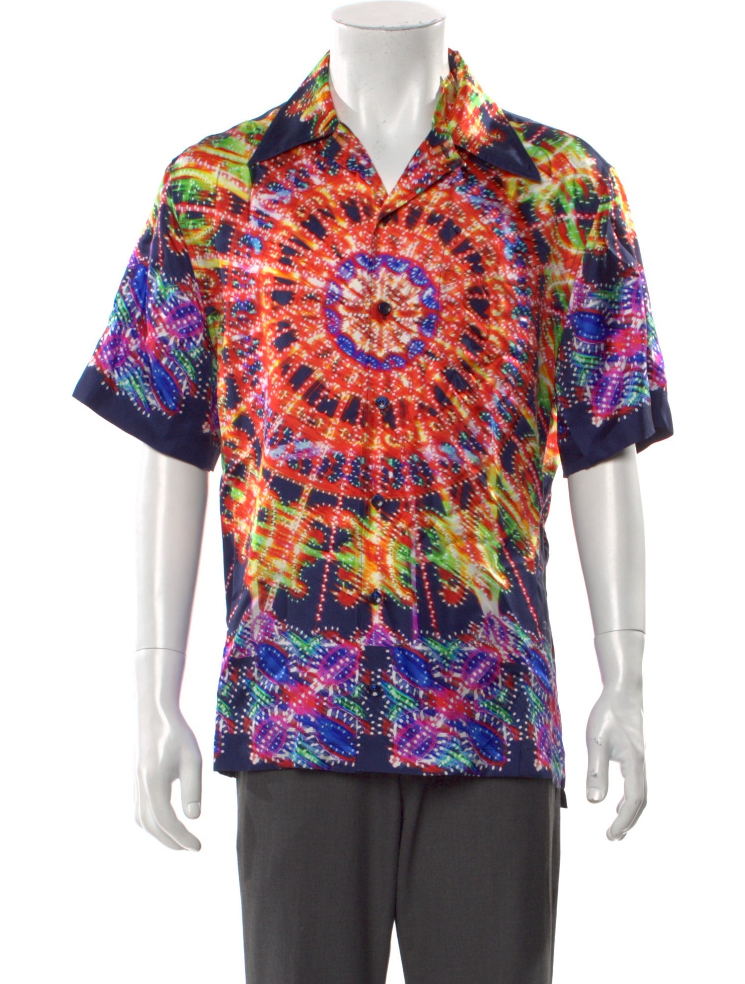 Dolce & Gabbana Silk Printed Henley