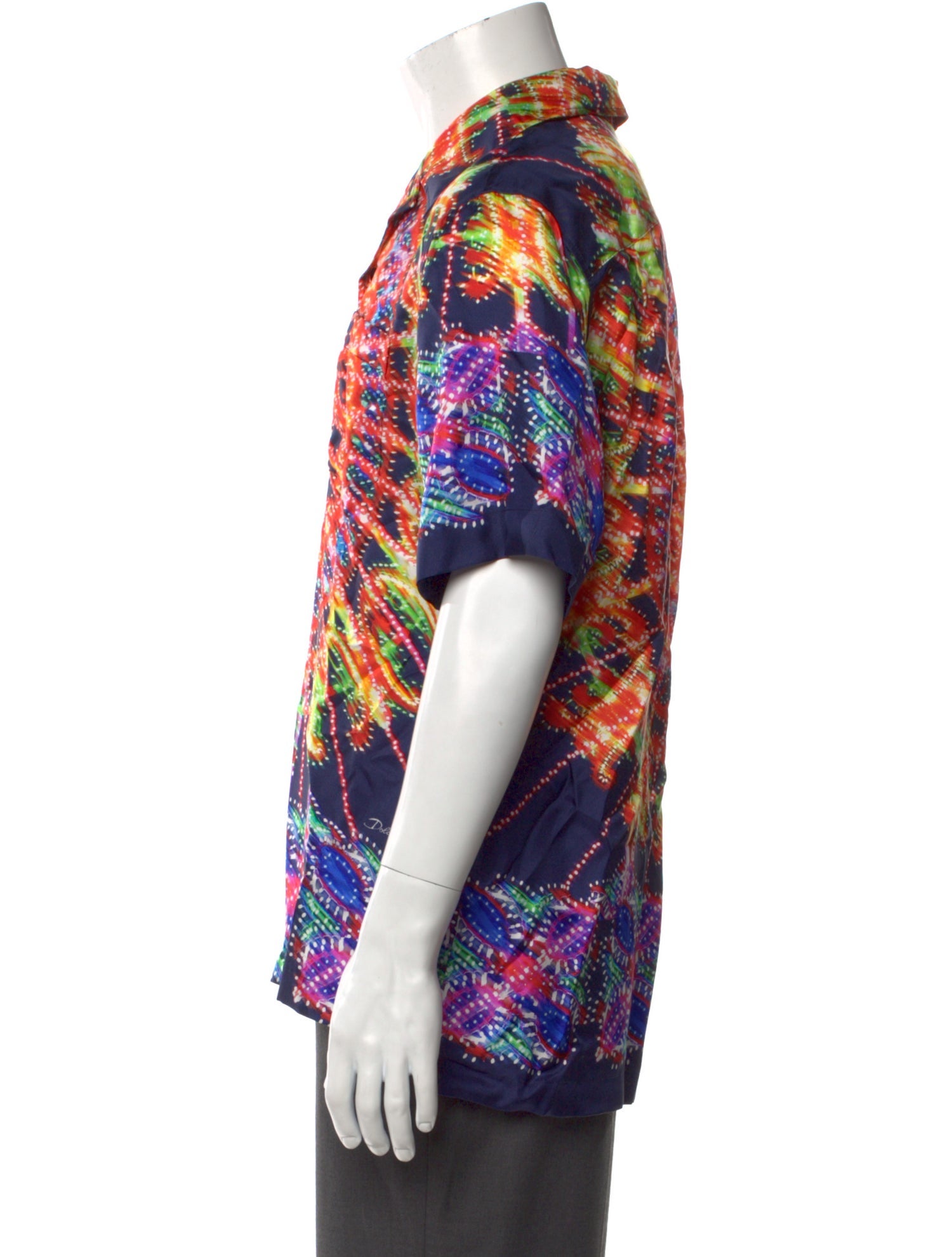 Dolce & Gabbana Silk Printed Henley