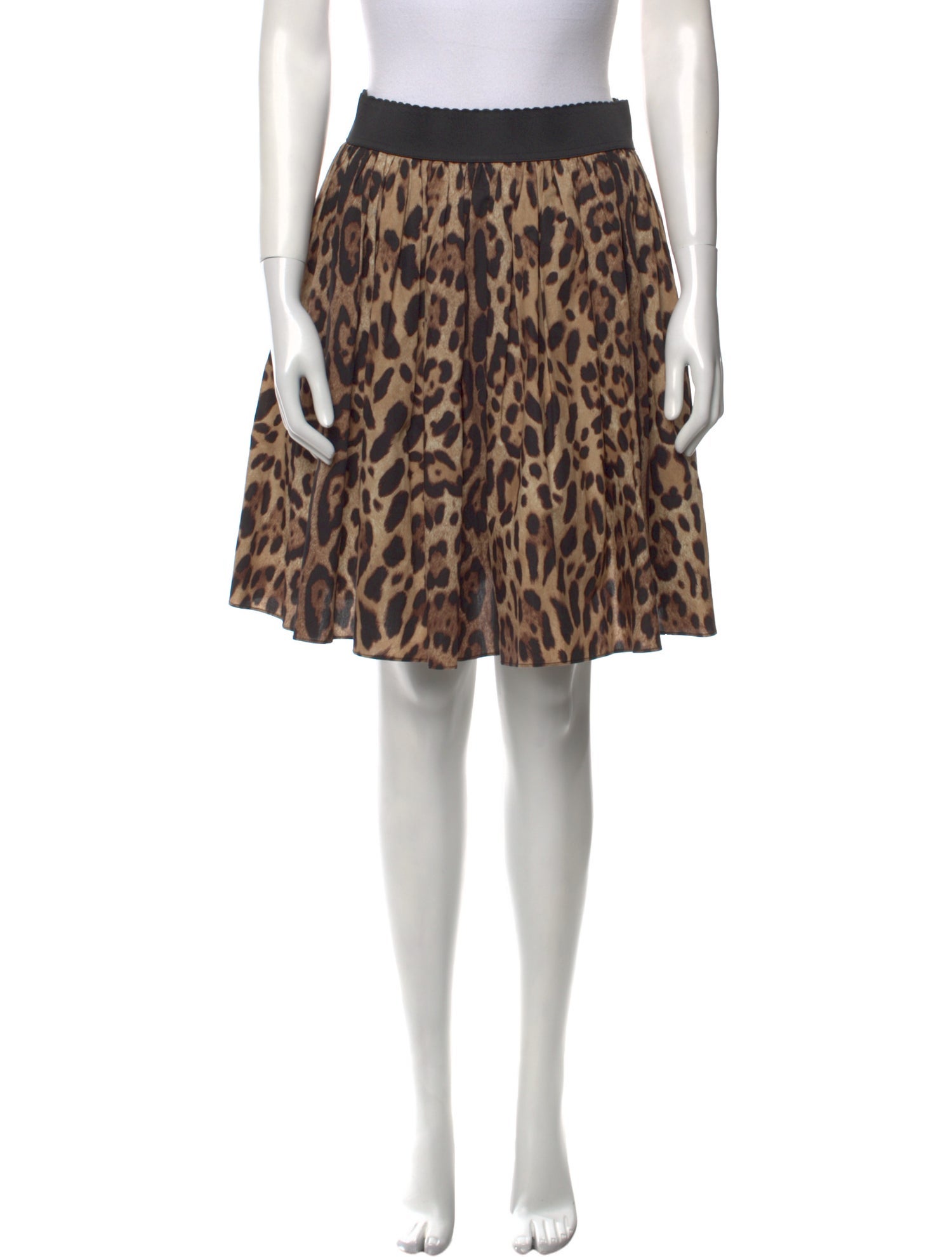 Dolce & Gabbana Animal Print Knee-Length Skirt