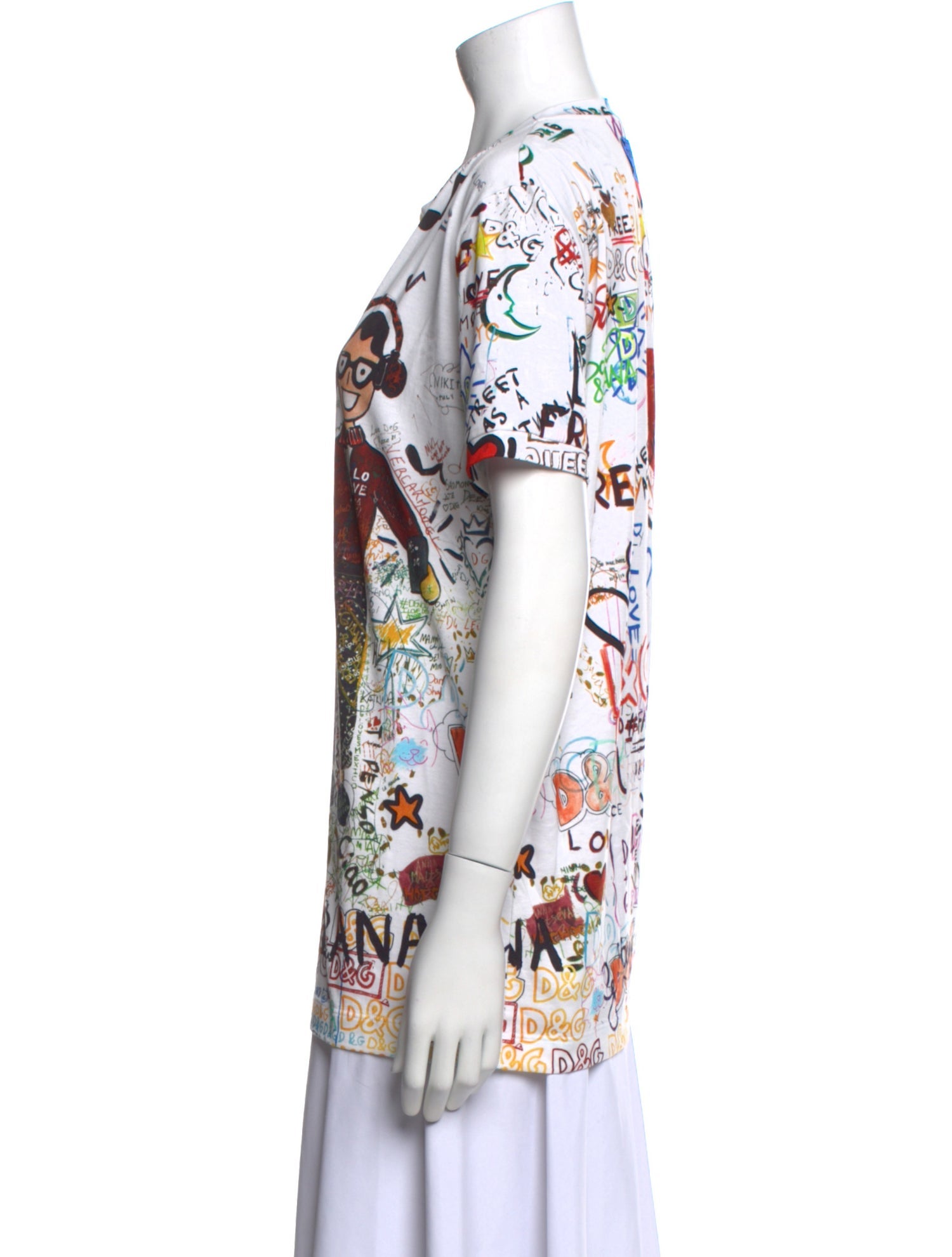 Dolce & Gabbana Printed Crew Neck T-Shirt