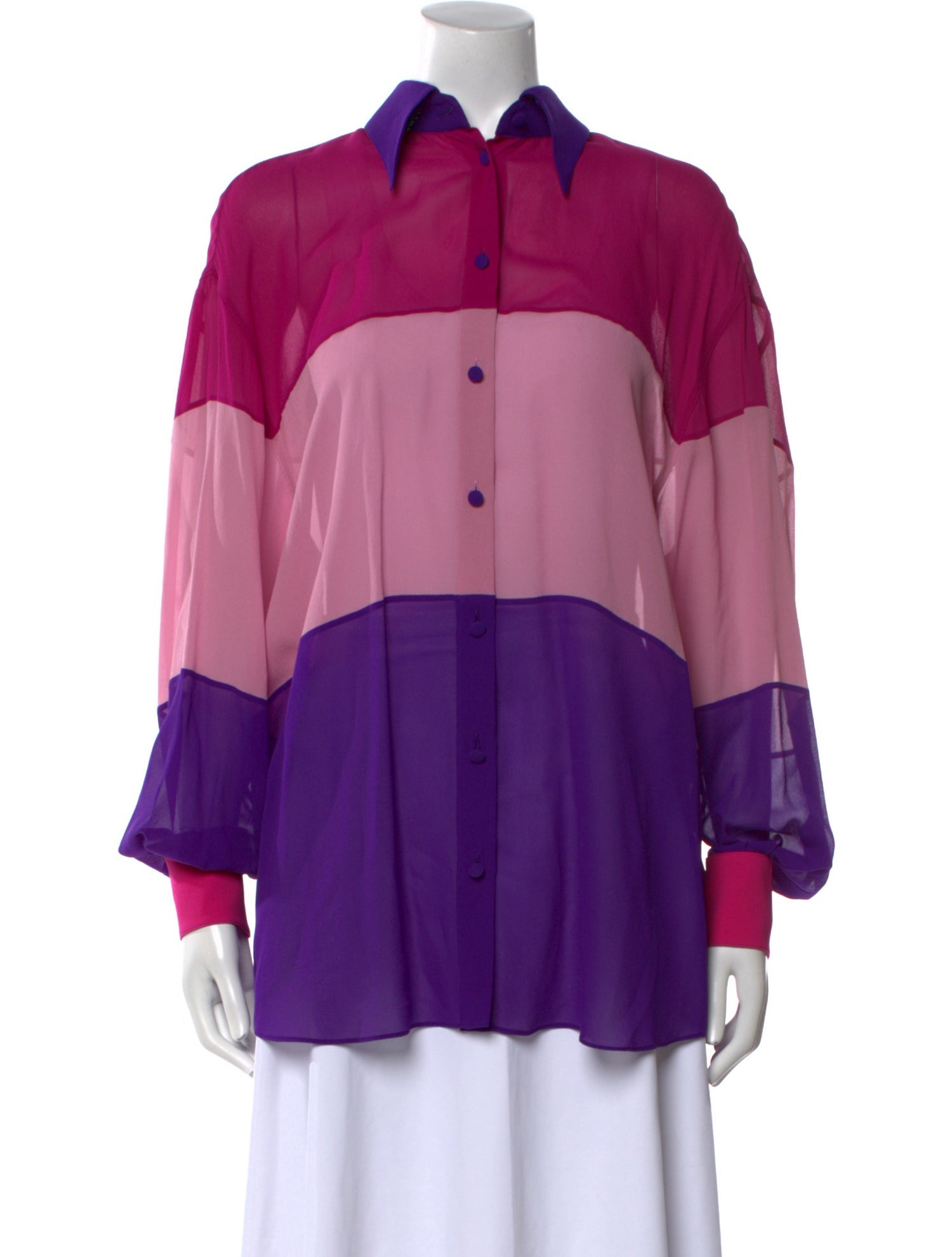 Dolce & Gabbana Silk Long Sleeve Blouse