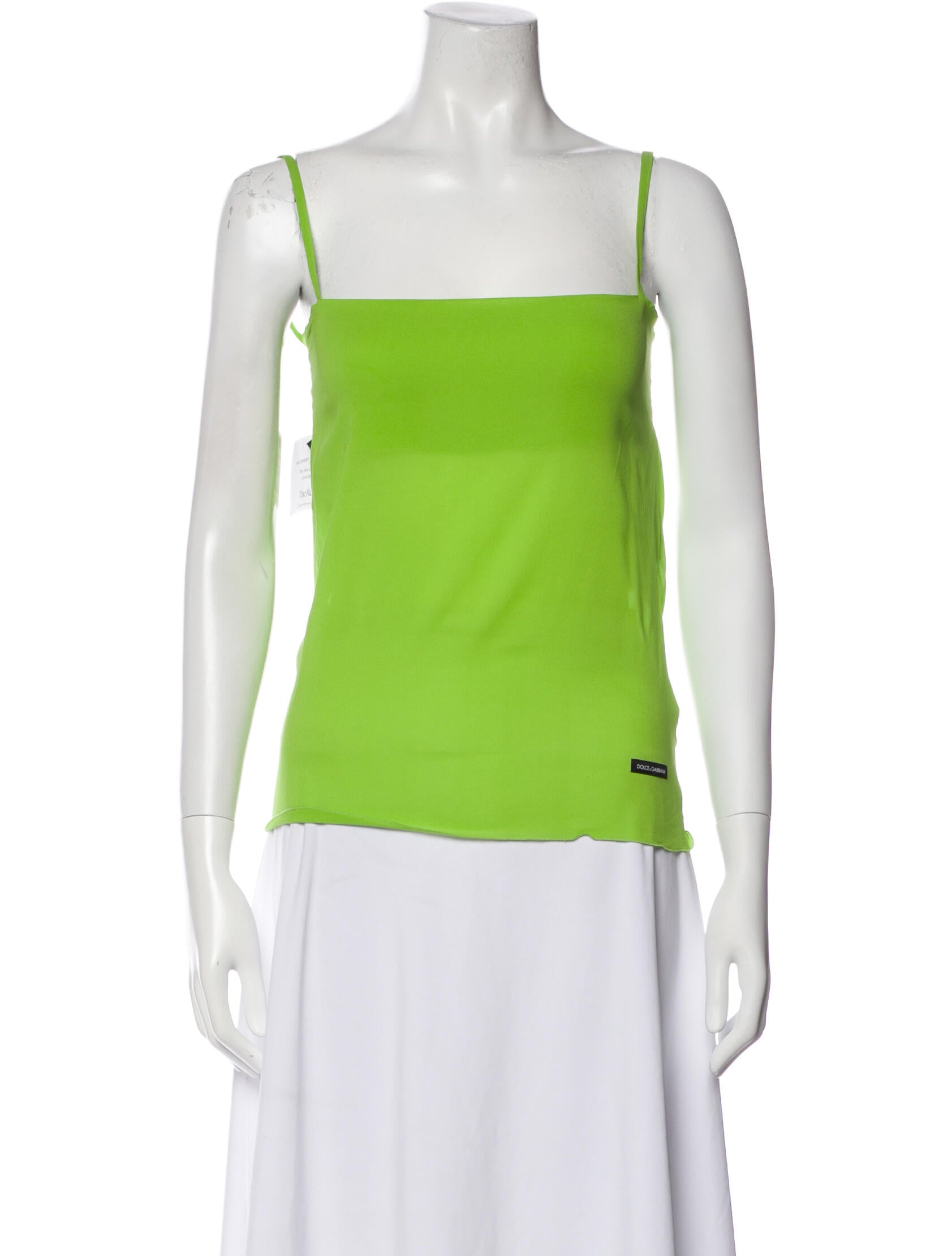 Dolce & Gabbana Silk Square Neckline Top