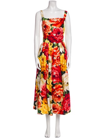 Dolce & Gabbana Floral Print Long Dress