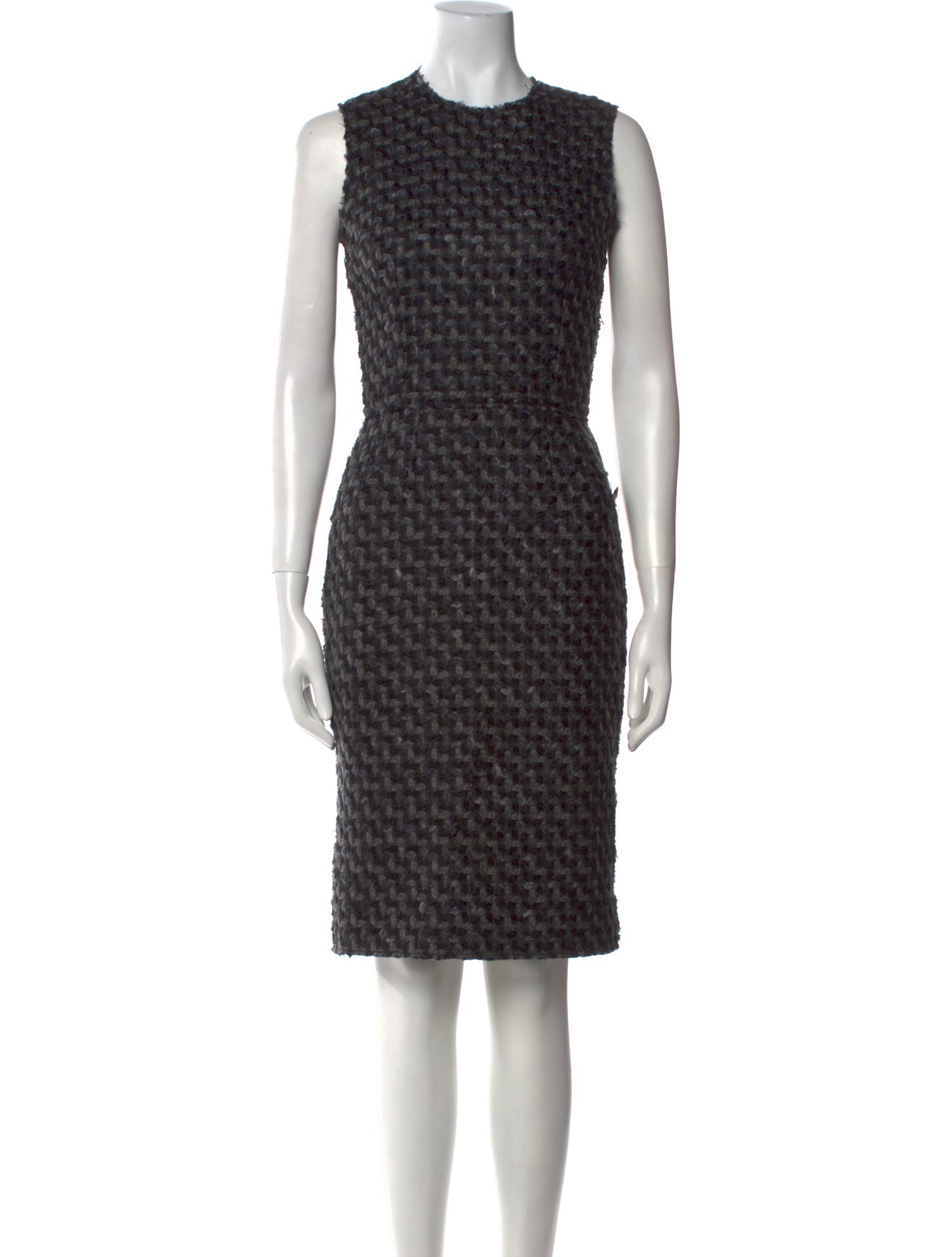 Dolce & Gabbana Virgin Wool Midi Length Dress