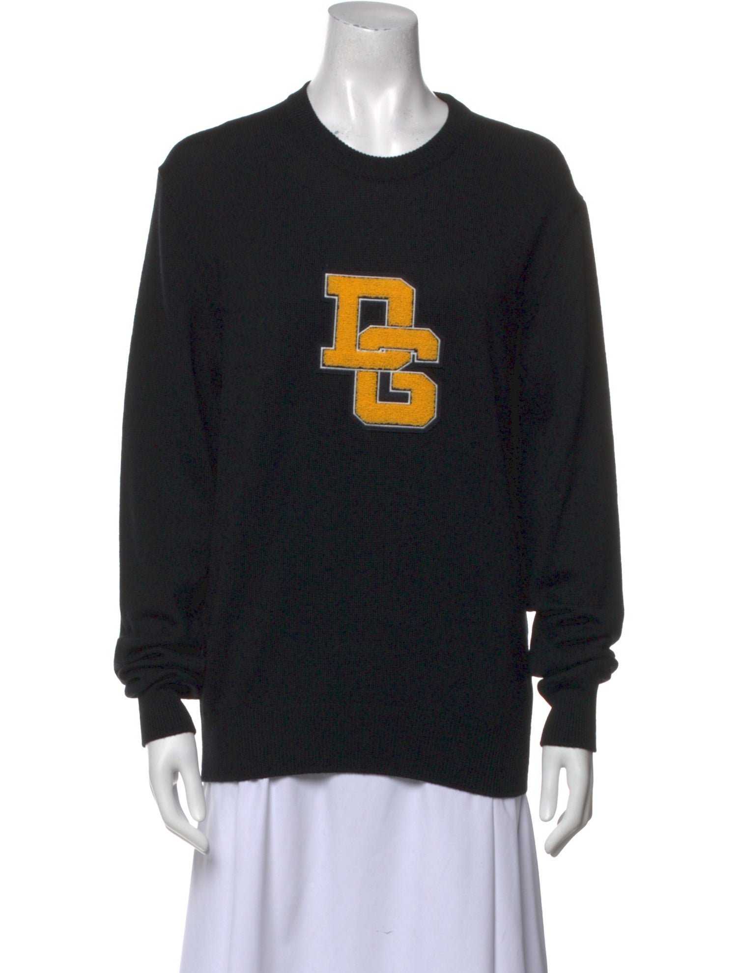 Dolce & Gabbana Virgin Wool Graphic Print Sweater