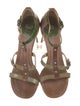 D&G Leather T-Strap Sandals