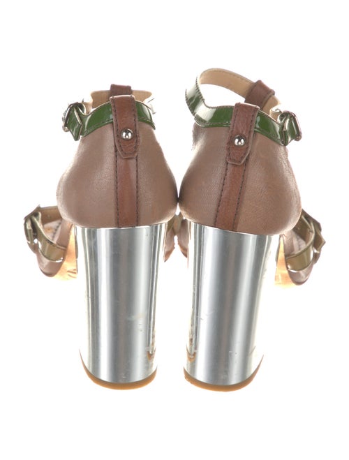 D&G Leather T-Strap Sandals