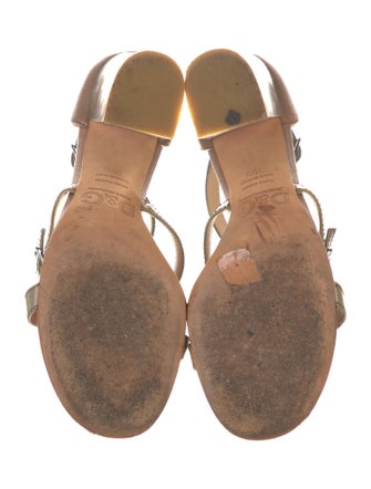 D&G Leather T-Strap Sandals