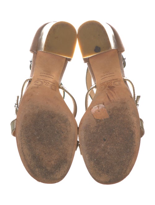 D&G Leather T-Strap Sandals