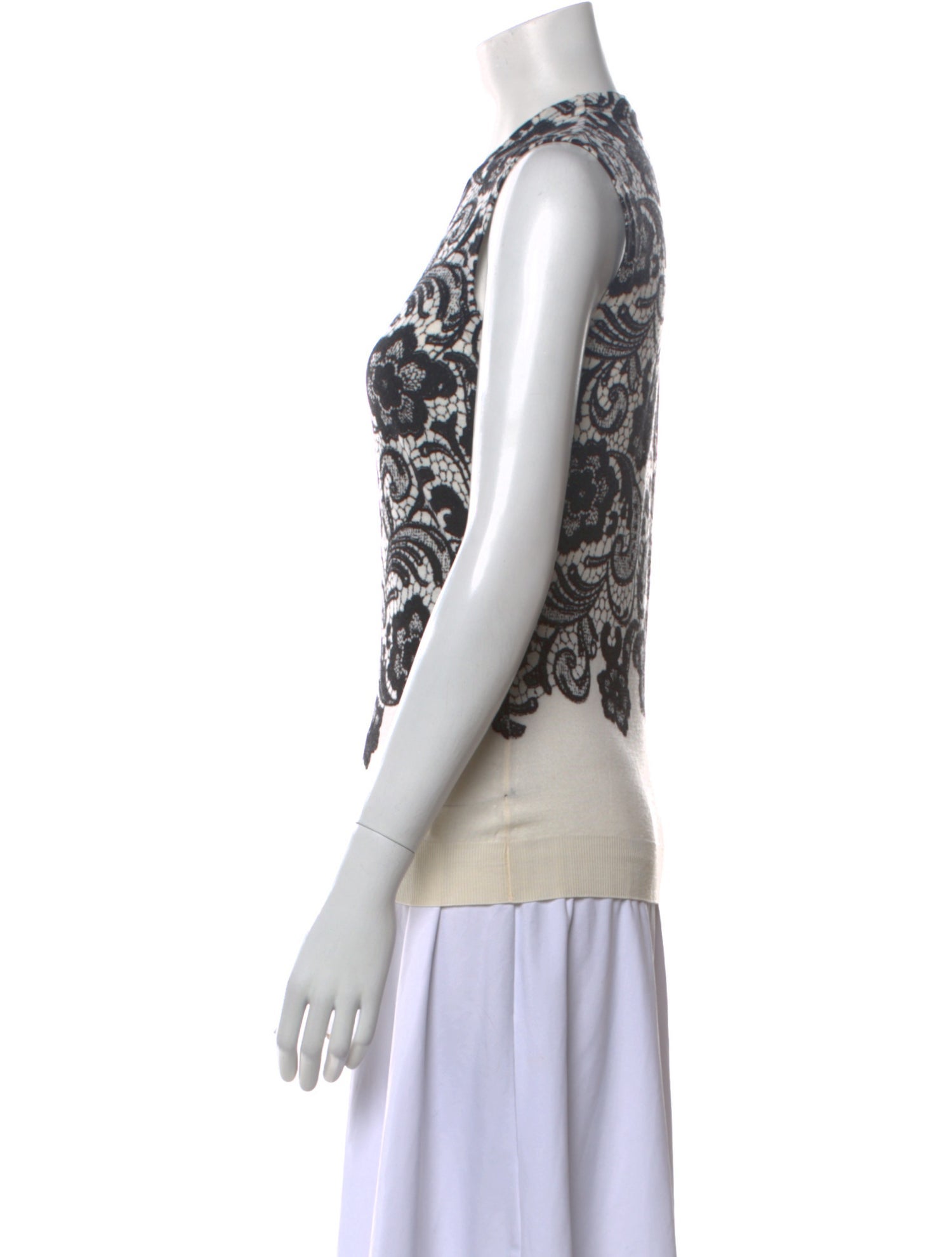 Dolce & Gabbana Virgin Wool Printed Top