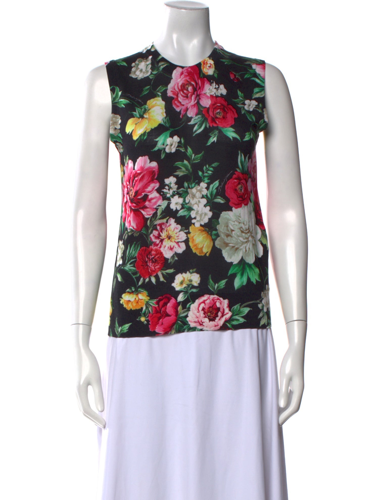 Dolce & Gabbana Silk Floral Print Blouse