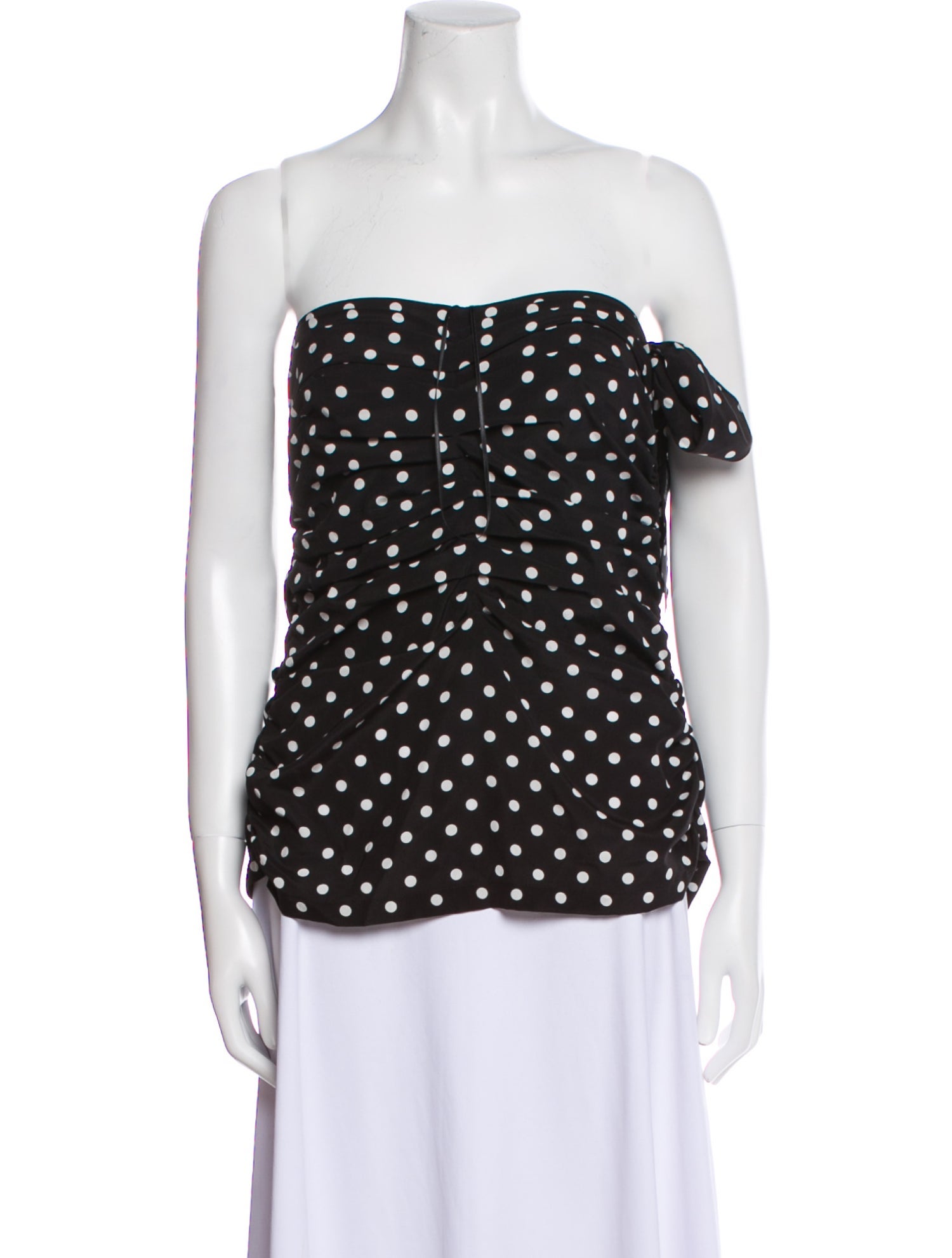 Dolce & Gabbana Silk Polka Dot Print Blouse