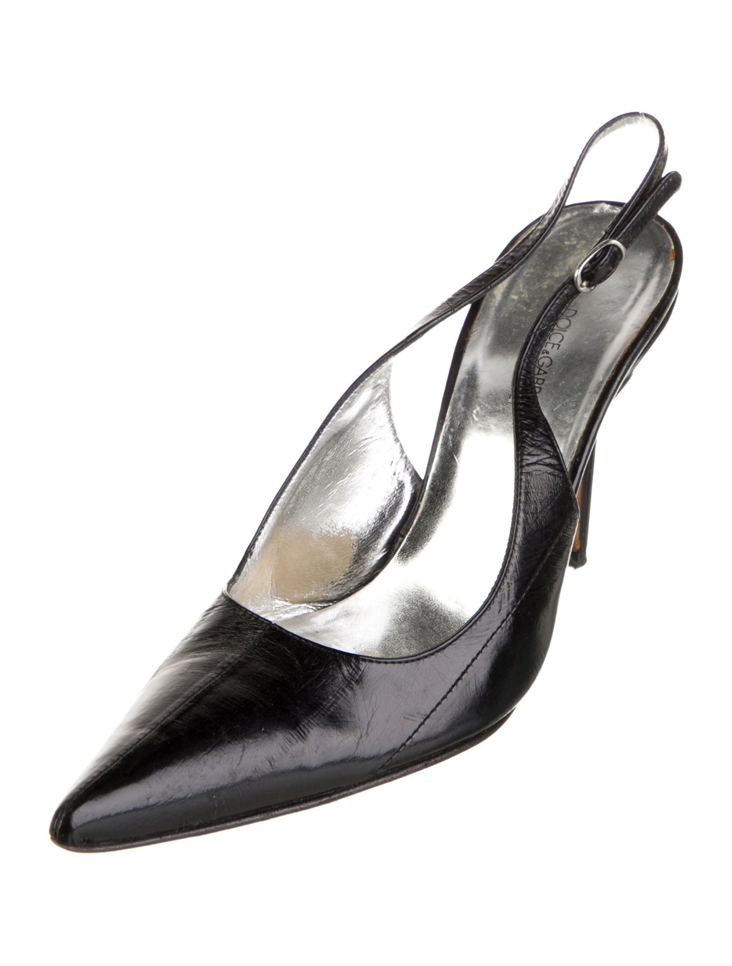 Dolce & Gabbana Leather Slingback Pumps