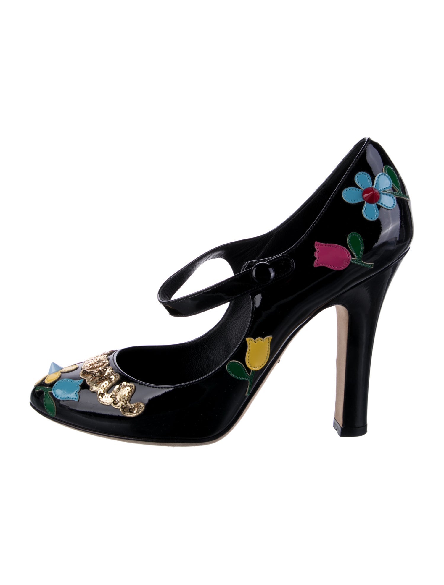 Dolce & Gabbana Patent Leather Patterned Pumps